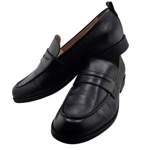 Cole Haan Black Leather Penny Loafer Shoes Womens Size 10B Grand 360 Made India